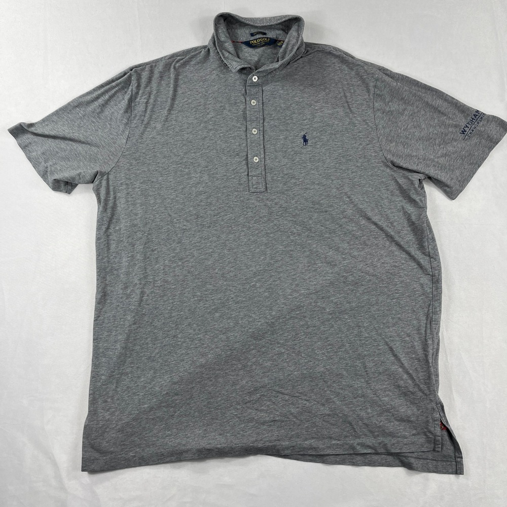 Polo Golf Ralph Lauren Polo Shirt Wyndham‎ Championship Heather Gray Mens XXL
